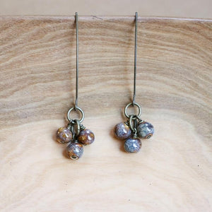 SwaziMUD™ Cluster Dangle Earrings - Khutsala™ Artisans