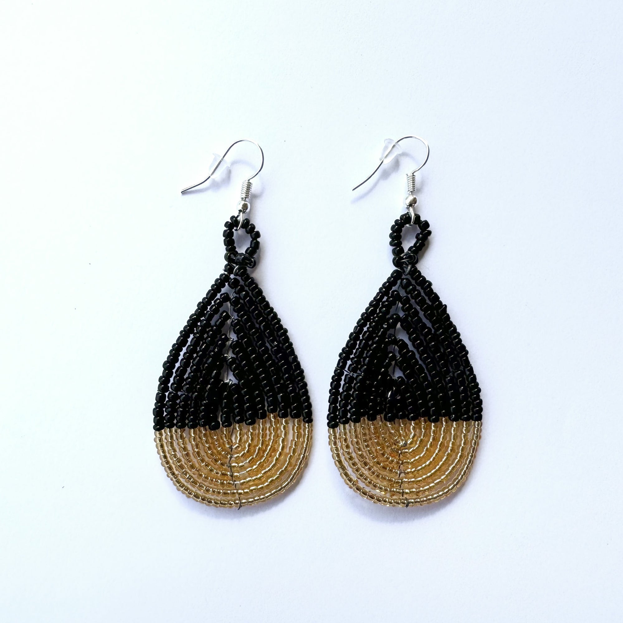 Beaded Tear Drop Earrings