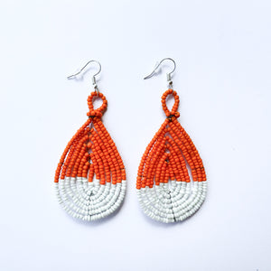 Beaded Tear Drop Earrings