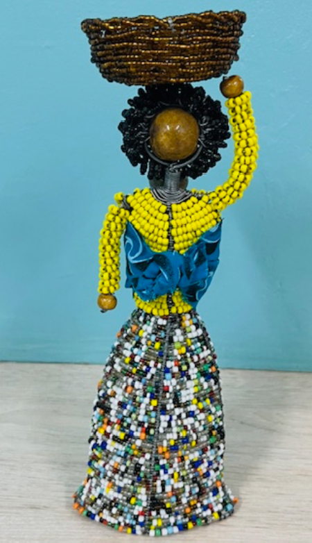 Beaded Lady with Basket