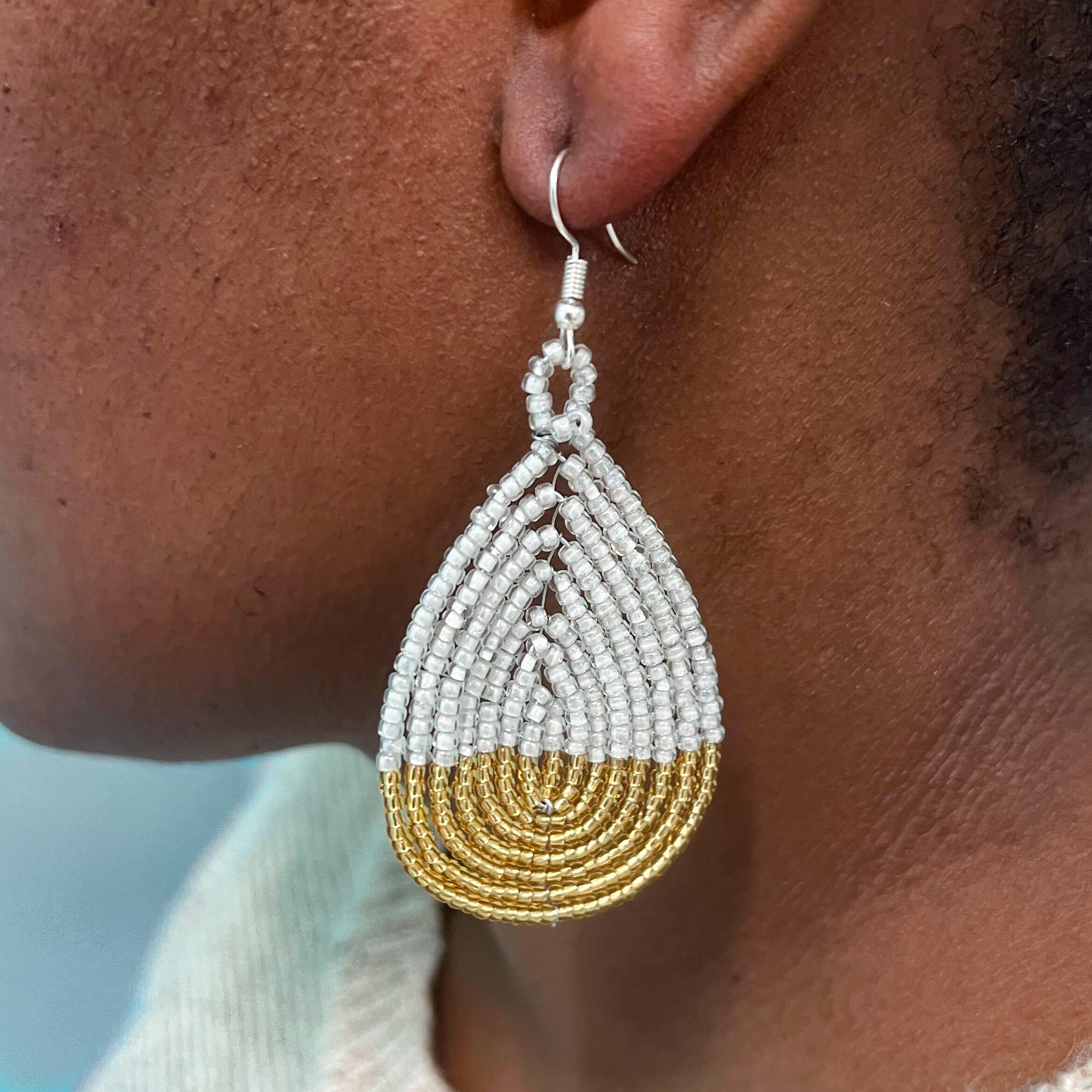 Beaded Teardrop Earrings