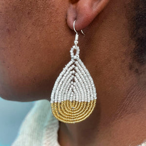 Beaded Tear Drop Earrings