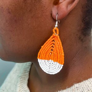 Beaded Tear Drop Earrings