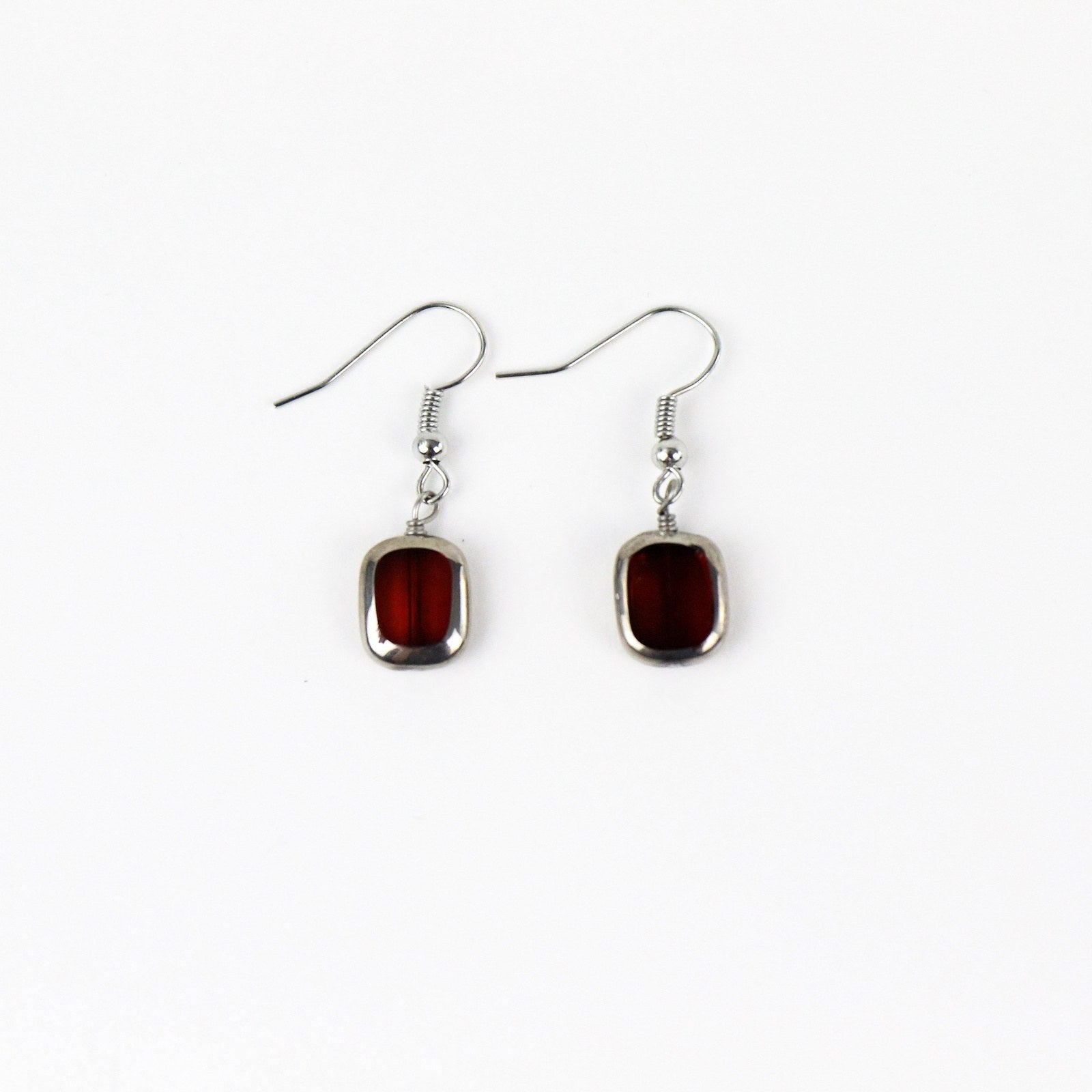 Deep Red Soldered Earring - Khutsala™ Artisans