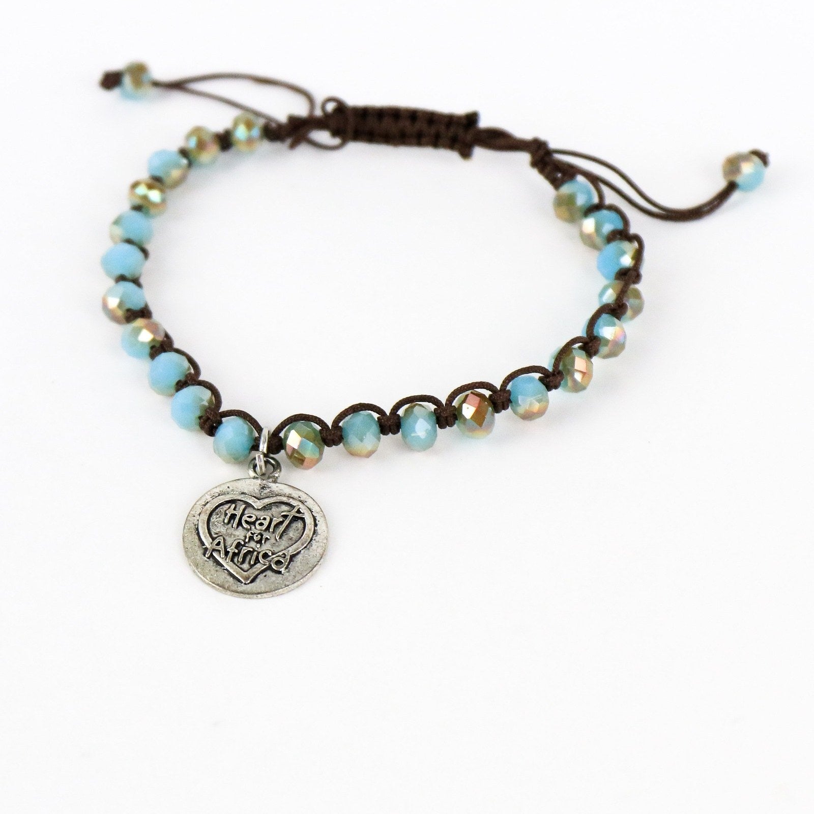 Blue Glass Corded Bracelet - Khutsala™ Artisans