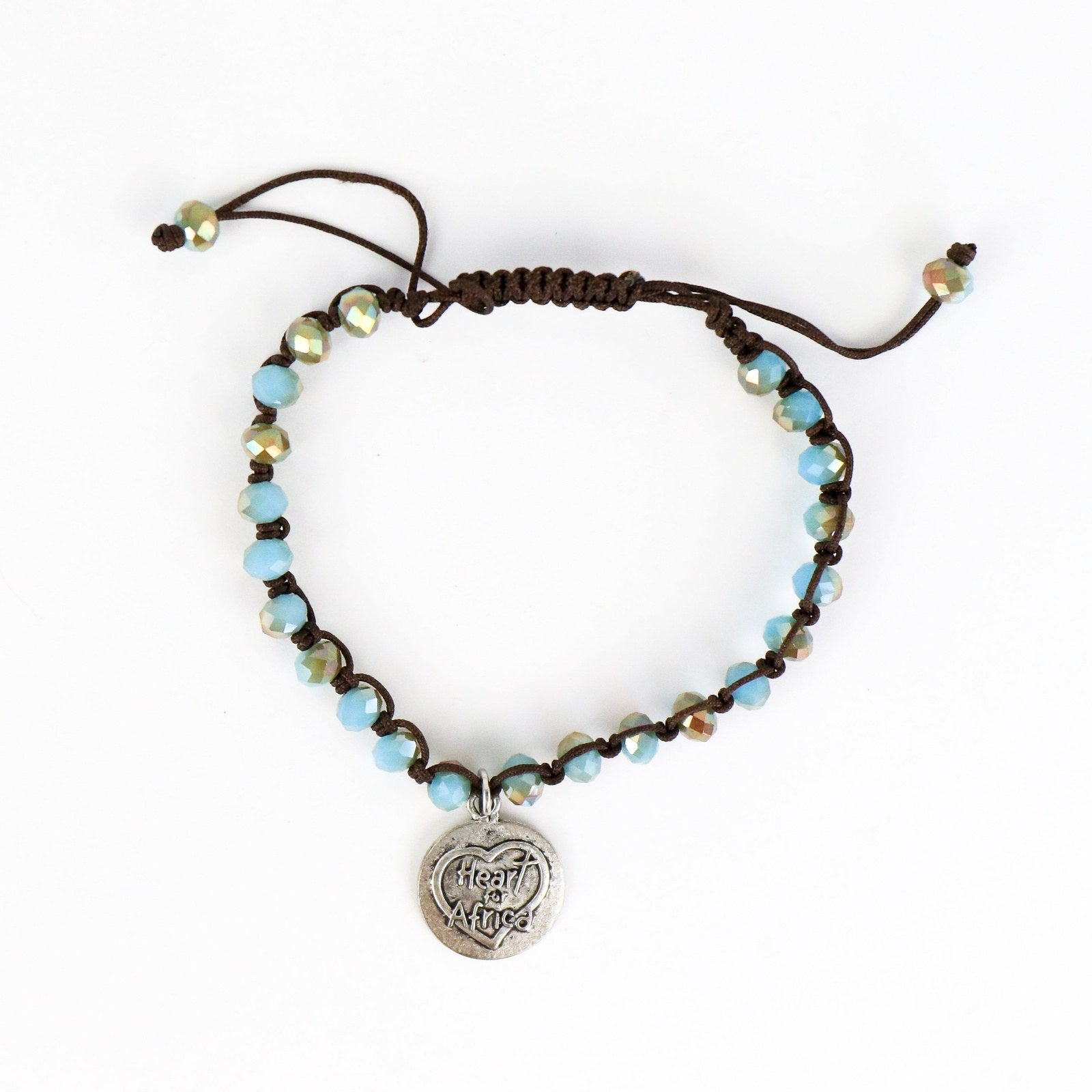 Blue Glass Corded Bracelet - Khutsala™ Artisans