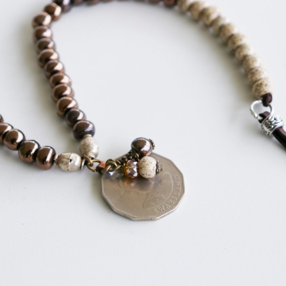 SwaziMUD™ Long Charm Necklace - Khutsala™ Artisans