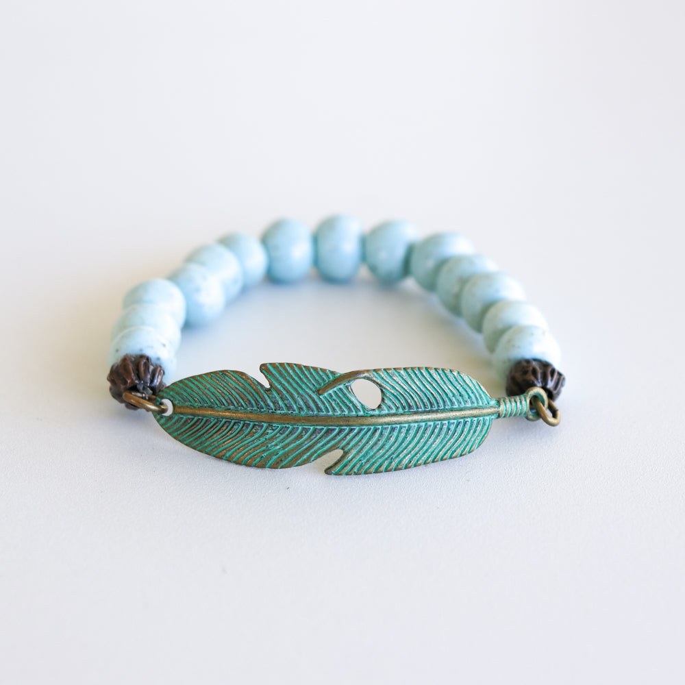 SwaziMUD™ Green Leaf Bracelets - Khutsala™ Artisans
