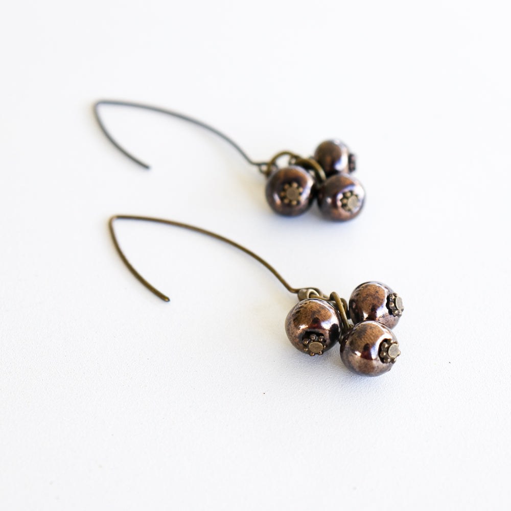 SwaziMUD™ Cluster Dangle Earrings - Khutsala™ Artisans