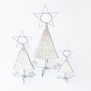 Beaded Christmas Tree (Snowy) - Khutsala™ Artisans