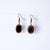 Black Soldered Oval Earrings - Khutsala™ Artisans