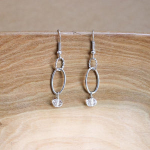 Silver Loop Dangle Earrings - Khutsala™ Artisans