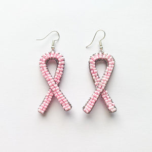 Breast Cancer Ribbon Earrings - Khutsala™ Artisans