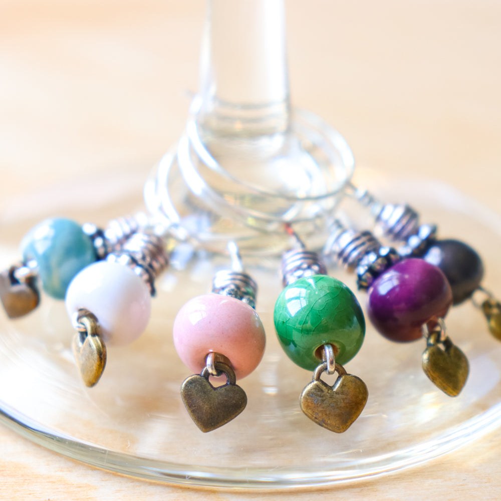 Wine Glass Charms (Set of 6) - Khutsala™ Artisans