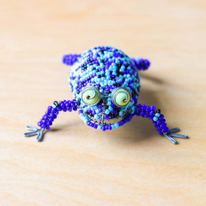 Beaded Blue Frog - Khutsala™ Artisans