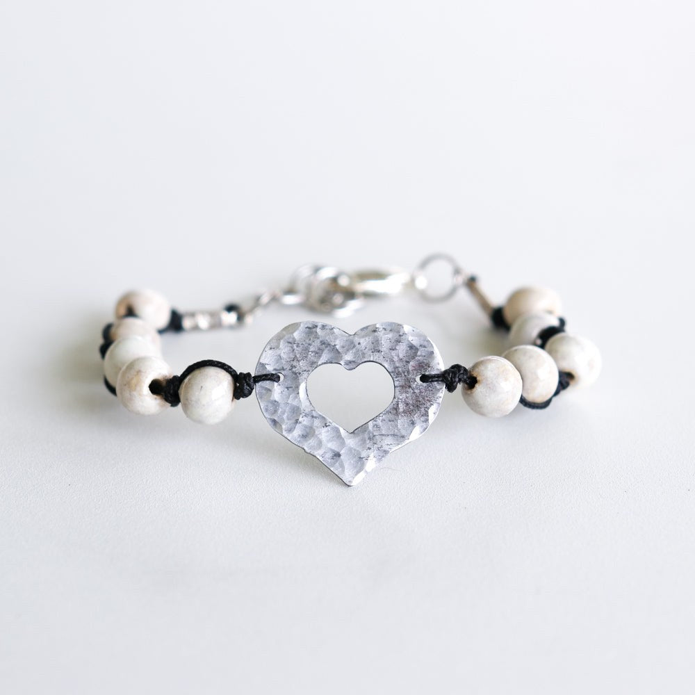 SwaziMUD™ Hammered Heart Bracelet - Khutsala™ Artisans