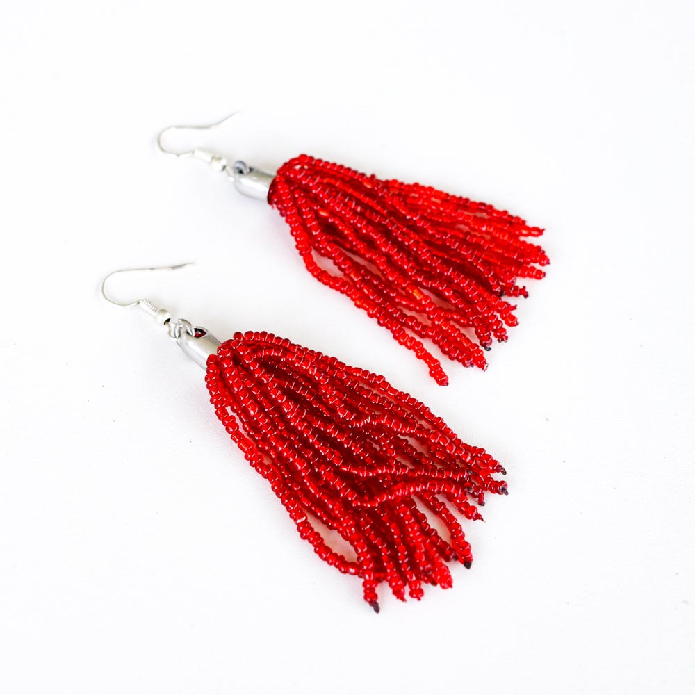 Beaded Tassel Earrings - Khutsala™ Artisans