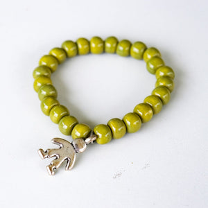 SwaziMUD™ Green Charm Bracelet - Khutsala™ Artisans