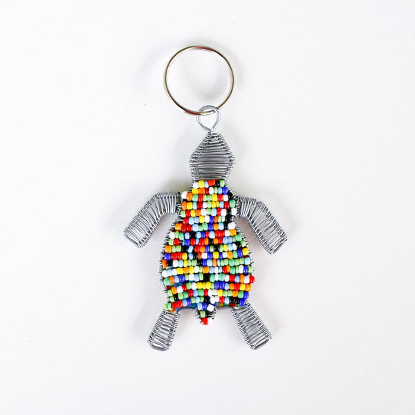 Khutsala™ Artisans African Beaded Animal Keychains | Fair Trade and Handmade Keychains Hippo