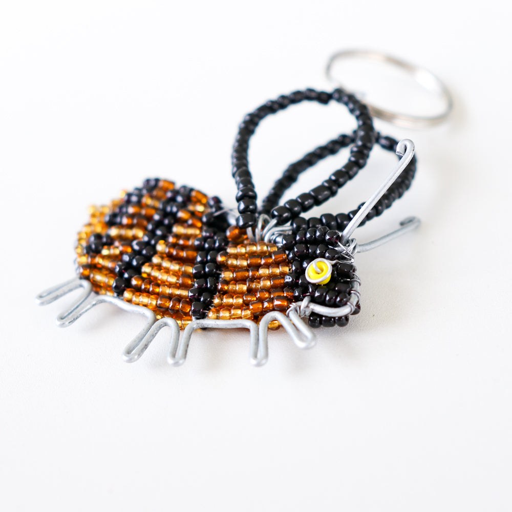 Khutsala™ Artisans African Beaded Animal Keychains | Fair Trade and Handmade Keychains Hippo