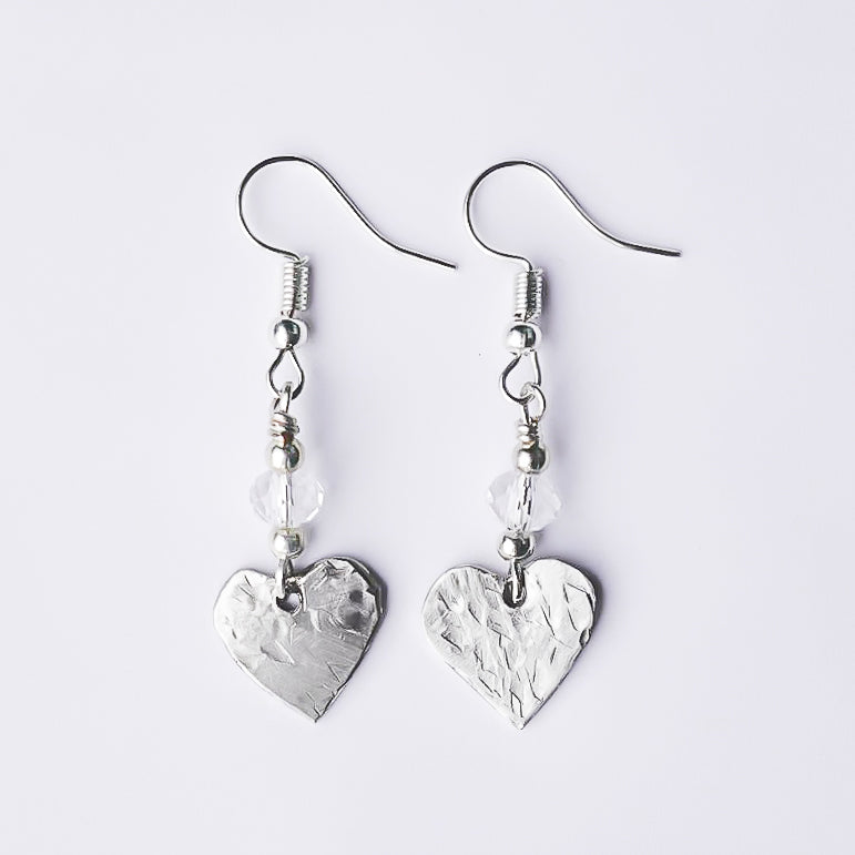 Pewter Heart Earrings - Khutsala™ Artisans