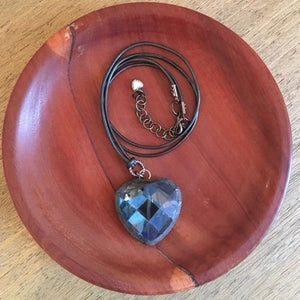 Soldered Crystal on Leather Necklace - Khutsala™ Artisans