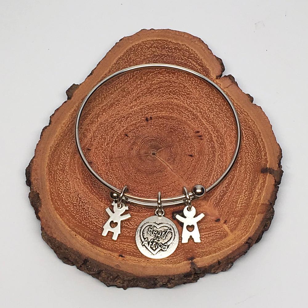 Heart for Africa Charm Bangle - Khutsala™ Artisans