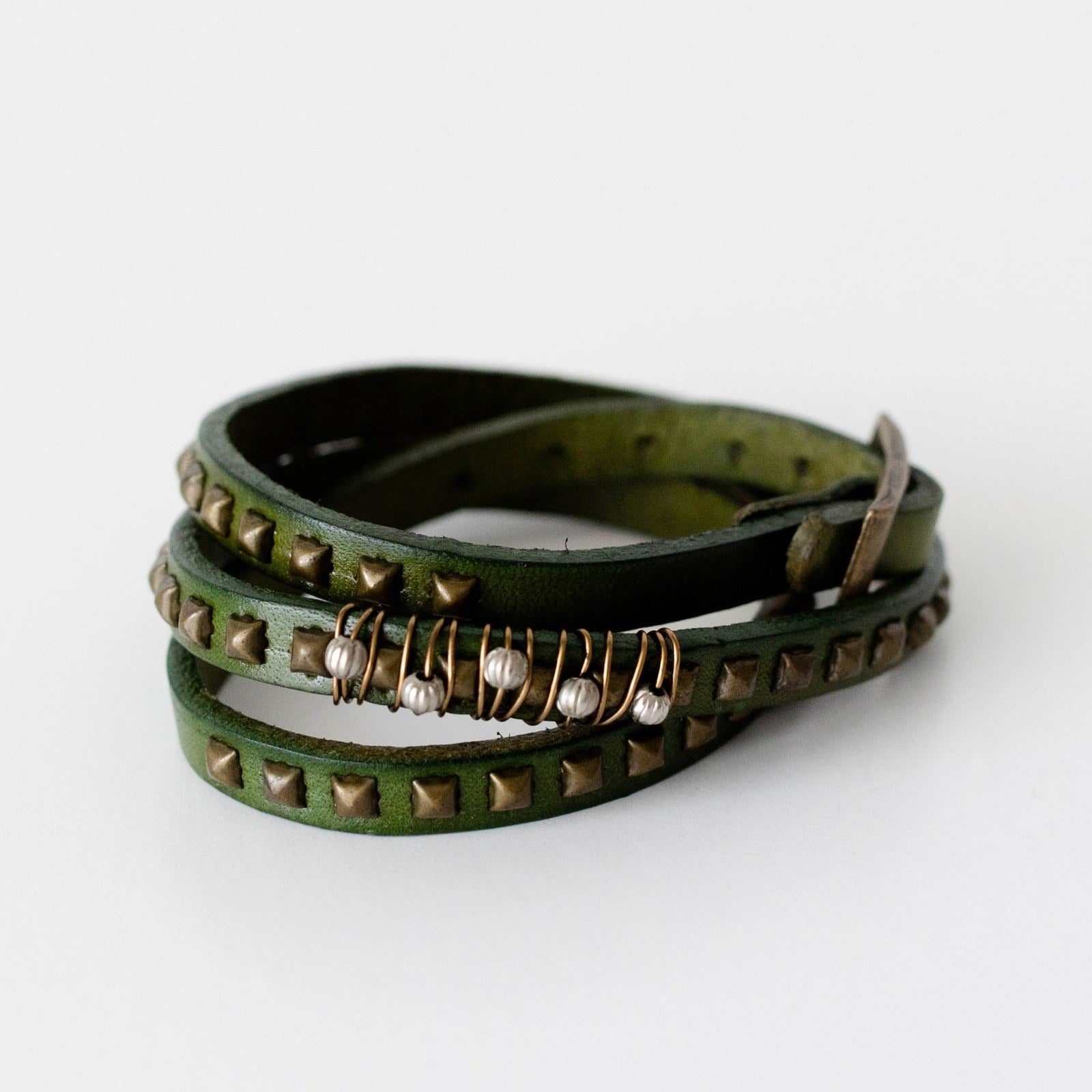 Studded Leather Bracelet - Khutsala™ Artisans