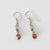 Red Crystal Drop Earrings - Khutsala™ Artisans
