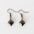 Soldered Diamond Copper Turquoise Earrings - Khutsala™ Artisans