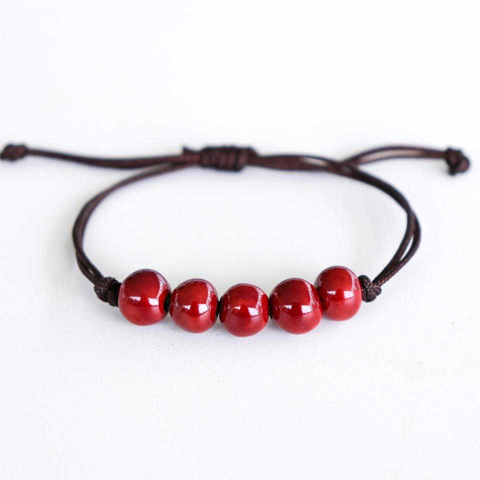 Peony Red Unity Bracelet - Khutsala™ Artisans