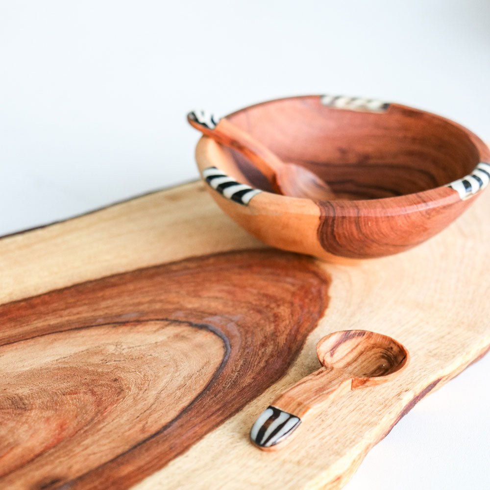 Wood Bowl and Spoon Set - Khutsala™ Artisans